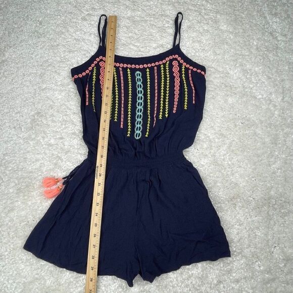 Lilly Pulitzer Beeler Navy Blue Embroidered Romper - Picture 7 of 11
